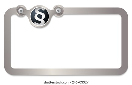 metal text frame for any text and paragraph