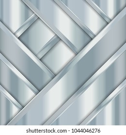 Metal texture background. Geometric pattern with stripes. Abstract vector illustration