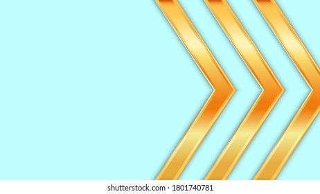 Fondo de textura metálica con flechas doradas. Ilustración del vector