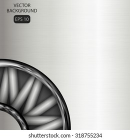 Metal texture background. Vector