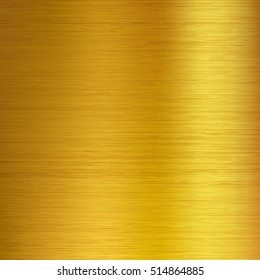 Metal texture. Brushed background. Gold gradient.