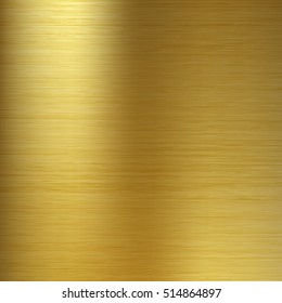 Metal texture. Brushed background. Gold gradient.