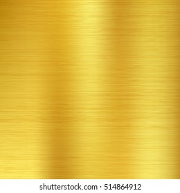 Metal texture. Brushed background. Gold gradient.