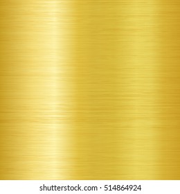 Metal texture. Brushed background. Gold gradient.