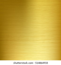 Metal texture. Brushed background. Gold gradient.