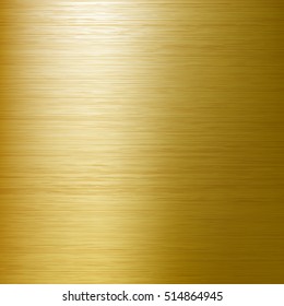 Metal texture. Brushed background. Gold gradient.