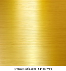 Metal texture. Brushed background. Gold gradient.