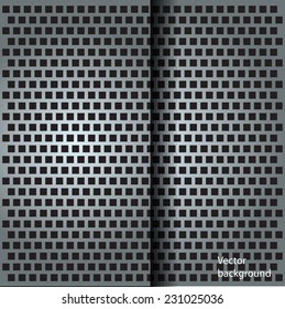 Metal texture with grid background. Template design. Vector illustration.