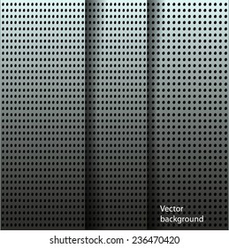 Metal texture with grid background. Template design. Vector illustration.