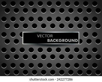 Metal texture with grid background. template design. Vector illustration