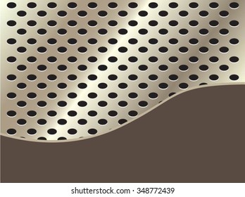 Metal texture with grid background. template design. Vector illustration