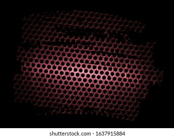 Metal texture with holes. Broken surface with scratches. Vector.
