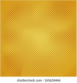 Metal texture with mesh shadows. Golden metal. Vector illustration