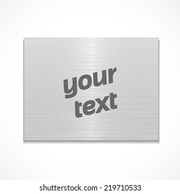 Metal texture plate isolated on white background for your text or symbol