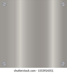 Metal texture plate with screws, Vector and illustration for industry background and template.