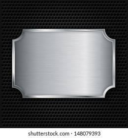 Metal texture plate, vector illustration 