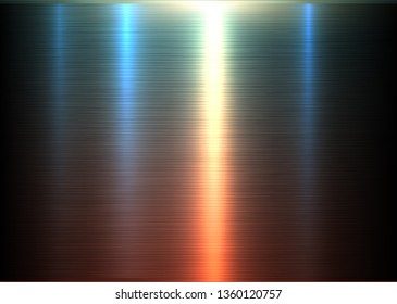 Metal texture shiny brushed metallic background, vector illustration.