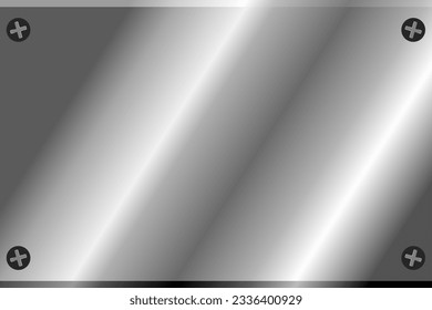 Metal textured background with rivets on the plates. Vector illustration.