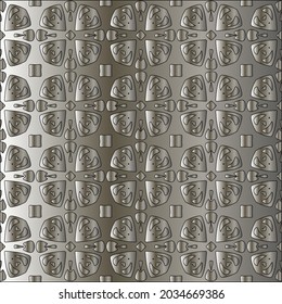 Metal textured plate. Steel industrial polished pattern.Silver metal gradient pattern background