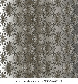 Metal textured plate. Steel industrial polished pattern.Silver metal gradient pattern background