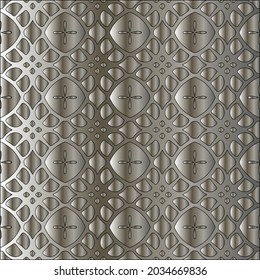 Metal textured plate. Steel industrial polished pattern.Silver metal gradient pattern background