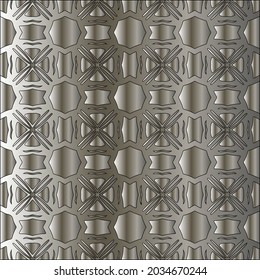 Metal textured plate. Steel industrial polished pattern.Silver metal gradient pattern background