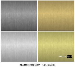 Metal textures set, vector