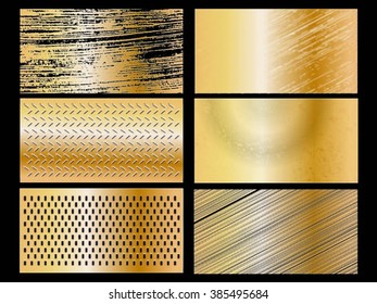 Metal textures. Vector collection of metallic textures, panels and banners for your design and ideas.