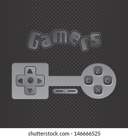 metal theme game console button