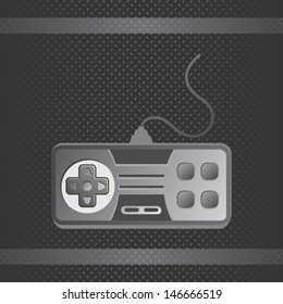 metal theme game console grey art