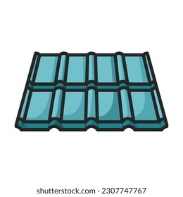 Metal tiling vector icon.Color vector icon isolated on white background metal tiling.