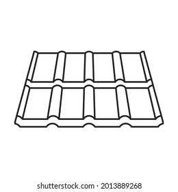 Metal tiling vector icon.Outline vector icon isolated on white background metal tiling.