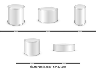 Metal tin can, canned food. Illustration isolated on white background. Graphic concept for your design