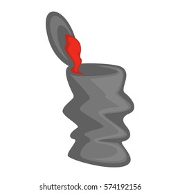 Metal or tin can garbage or waste vector icon of isolated inorganic domestic litter or environment pollution element