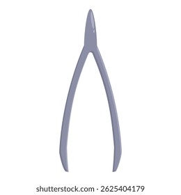 Metal tool nippers for manicure cutting nails, isolated on white background