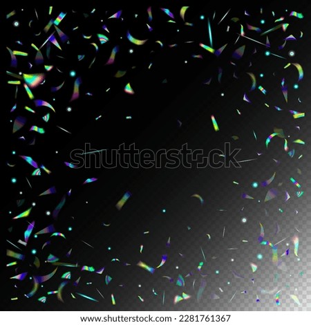 Metal Transparent Falling Particles. Blue, Purple, Green Celebration Background.  Gradient Overlay Neon Foil Tinsel. Holo Glitch Effect Rainbow Tinsel. Rainbow Tinsel. Falling Holograph Confetti.