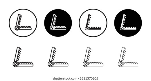 Metal trap icon Flat art illustration in outline