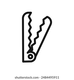 Metal Trap-Symbol Lineare Vektorgrafik Grafikzeichen