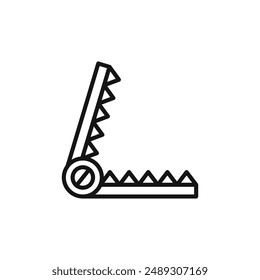 Metal trap logo sign vector outline
