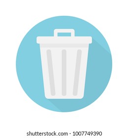 Metal trash bin icon