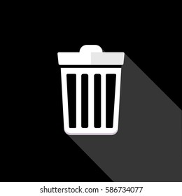 metal trash bucket black