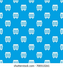 Metal trashcan pattern repeat seamless in blue color for any design. Vector geometric illustration