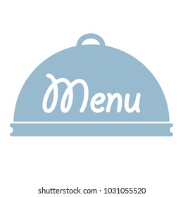 metal tray in menu design, stock vector illustration