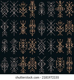 Metal tribal sign. Seamless pattern