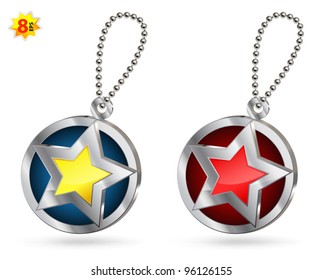 Metal trinket with a star