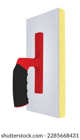 Metal trowel tool. vector illustration