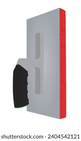 Herramienta de traviesa metálica. ilustración vectorial