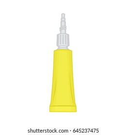 metal tube of super glue , Vector illustration