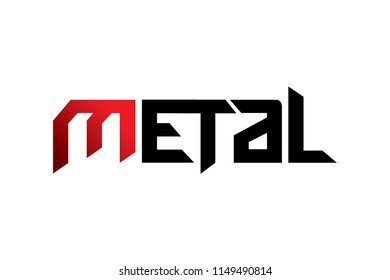 Metal typography design vector, for t-shirt, poster and other uses