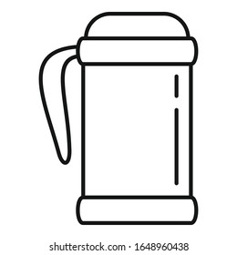 Metal vacuum bottle icon. Outline metal vacuum bottle vector icon for web design isolated on white background